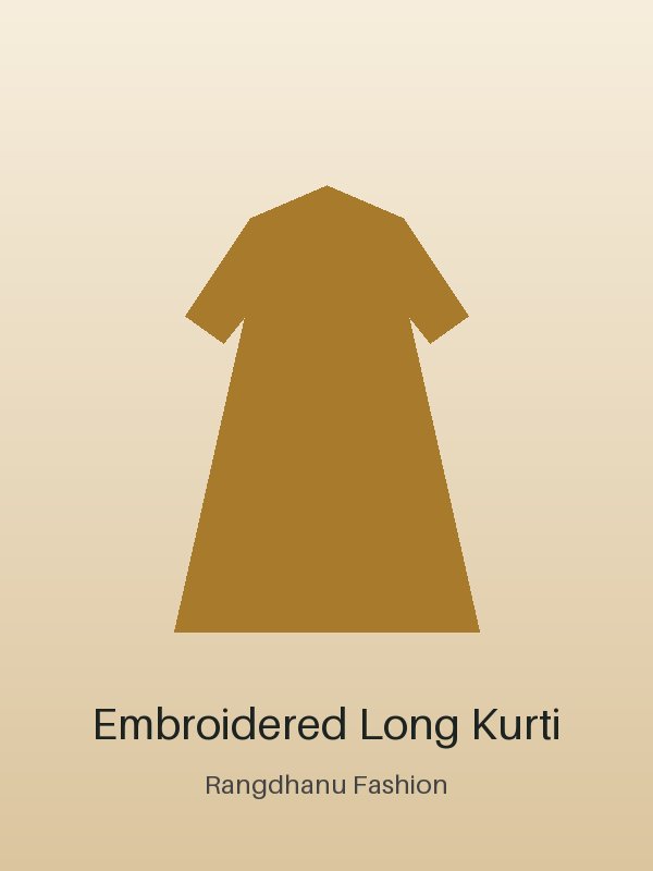 Classic Embroidered Long Kurti