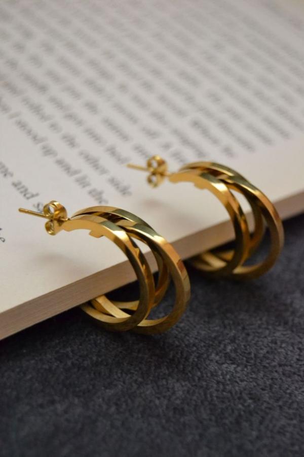 Gold Plated Hoop Earrings
