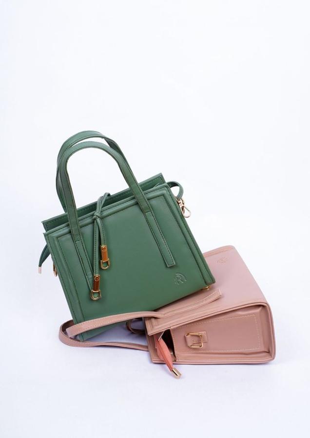 Green Structured Handbag