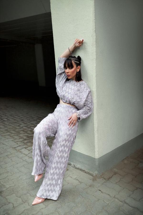 Grey Printed Co-ord Set