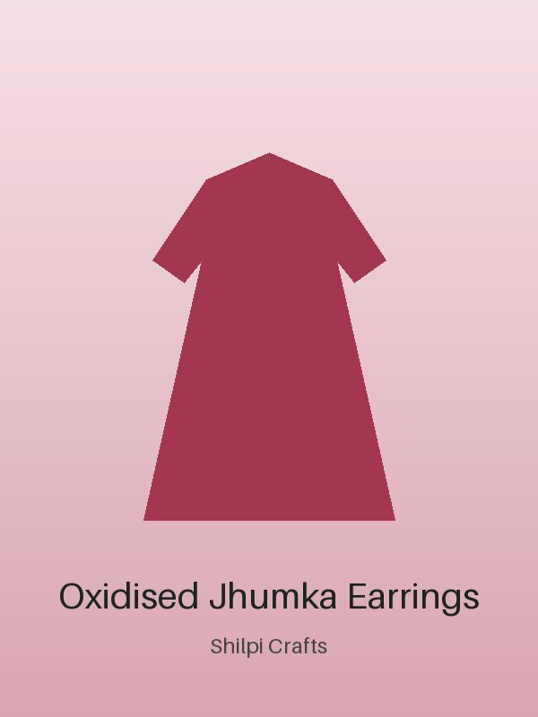 Handmade Oxidised Jhumka Earrings