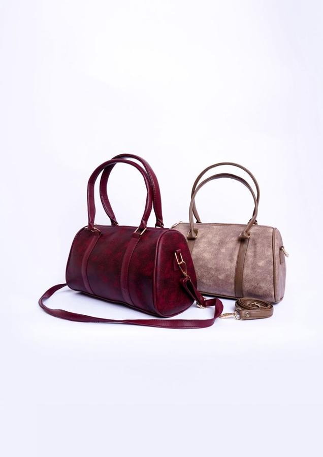 Maroon Barrel Bag