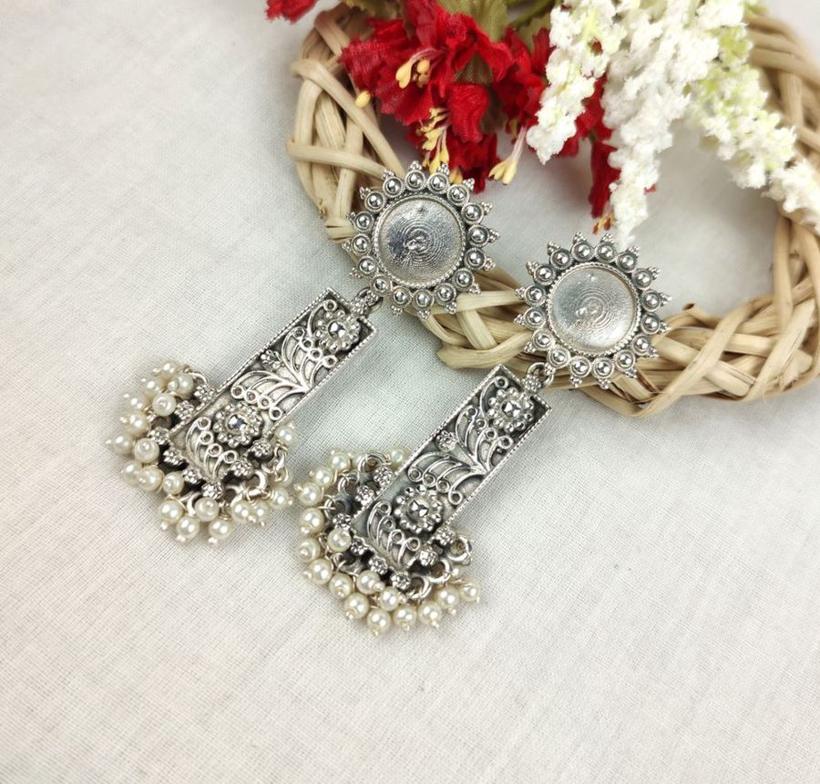 Oxidised Silver Earrings