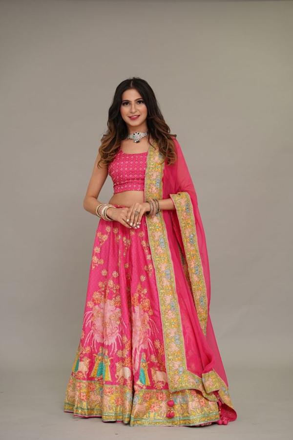 Pink Banarasi Lehenga