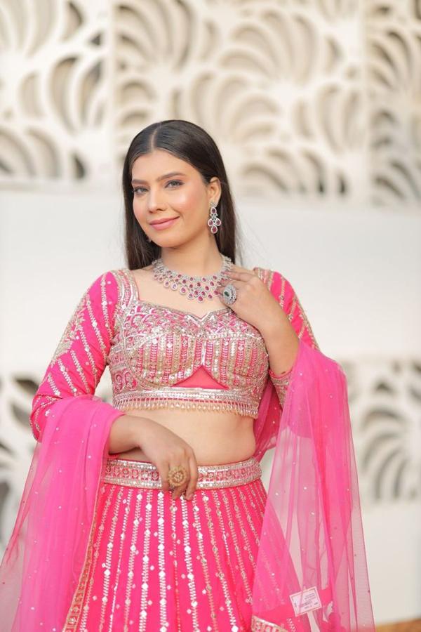 Pink Sequin Lehenga