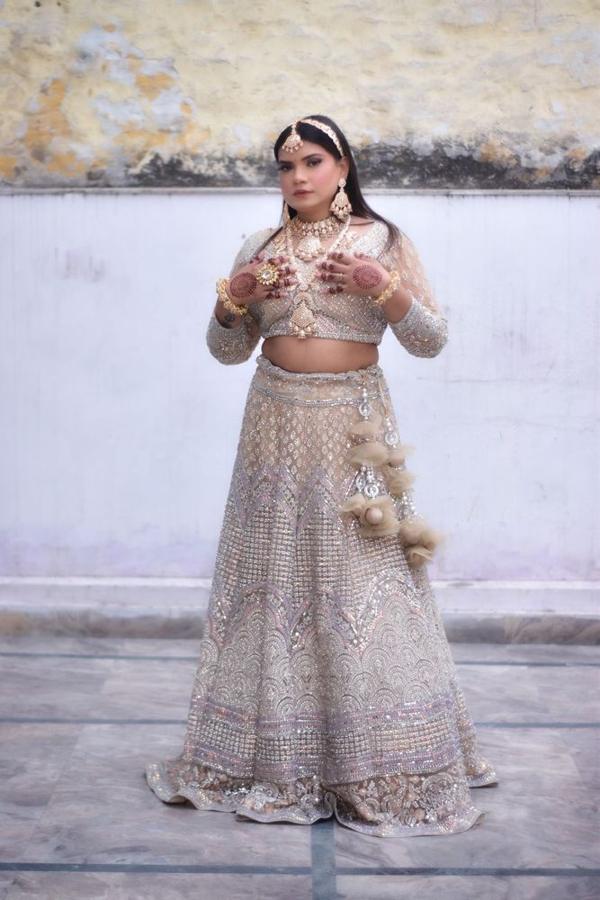 Silver Sequin Lehenga